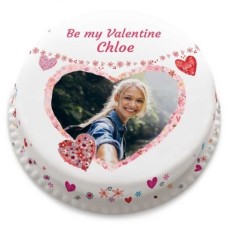 love heart photo cake (letterbox gift cakes(serves2-4))