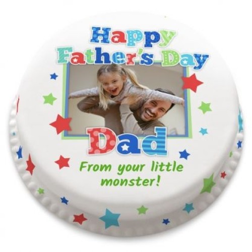 father's day photo cake (medium cake(Serves 18-25))