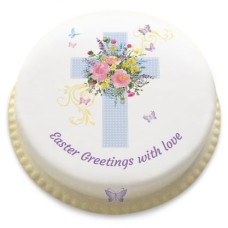 watercolour cross cake (Large (serves 40-55))