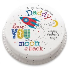 Love you to the moon and back cake (letterbox gift cake (serves 2-4))