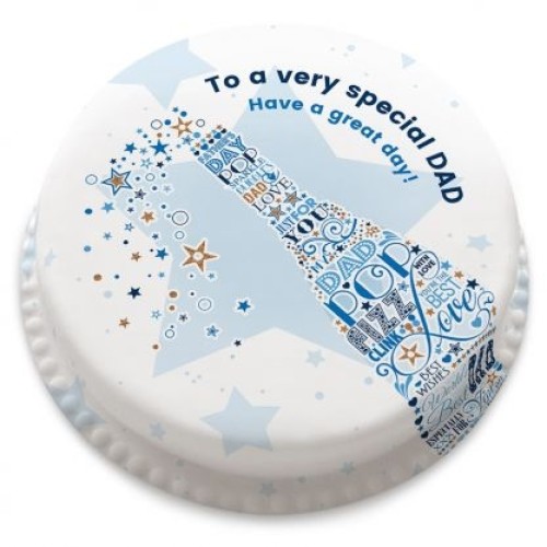 Champagne Dad Cake (letterbox gift cake (serves 2-4))