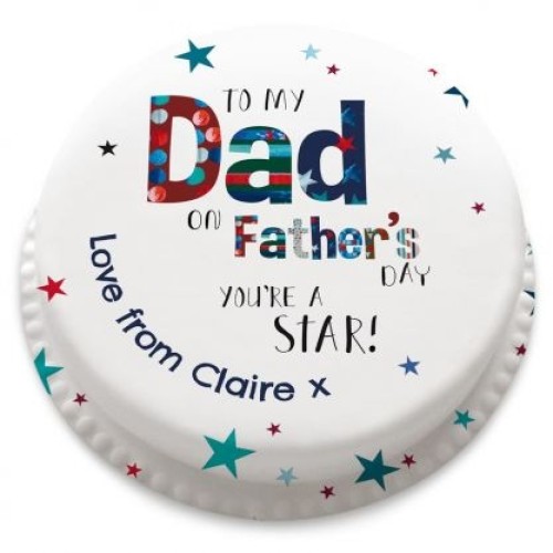 father's day patchwork cake (letterbox gift  cake(serves 2-4))