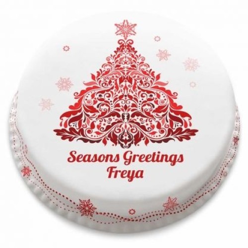 decorative red tree cake (Serves 2-4)