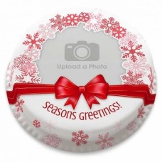 Festive Bow Photo Cake (medium cake (serves 18-25))