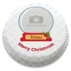 snow globe photo cake (Serves 2-4)