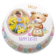 easter egg photo cake (small party cake(serves 10-12))