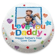 Love you Daddy Photo Cake (letterbox gift cake (serves 2-4))