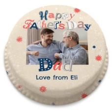 Retro Dad photo Cake (letterbox gift cake (serves 2-4))