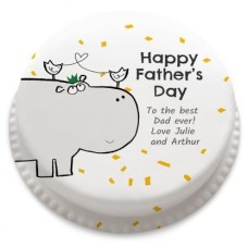 Hippo Dad Cake (letterbox gift cake (serves 2-4))