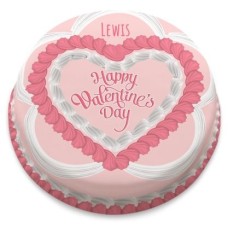 Faux Icing Valentine's Cake (letterbox gift cake (serves 2-4))