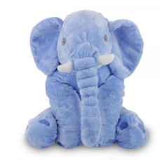 Plush Elephant 60 Cm - Blue Cushion