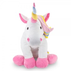 Plush Unicorn 65 Cm - White Cushion With Colorful Details