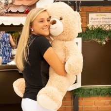 Teddy Bear 90 Cm - Eitor With Caramel Bow
