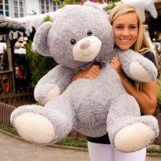 Teddy Bear 90 Cm - Eitor With Gray Bow
