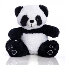 Sitting Panda Teddy Bear 28 Cm - Black And White Footprints