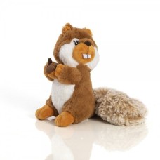 Stuffed Squirrel 22 Cm - Every With Walnut In Brown Hand