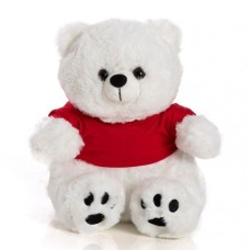 Sitting Polar Teddy Bear 23 Cm - Floquinho With Shirt