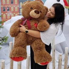 Teddy Bear 85 Cm - With Reverse Sequin Magic Of Love Brown