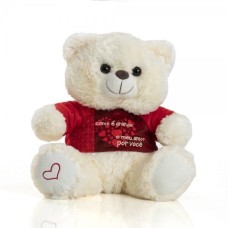 Stuffed Bear 32 Cm Sitting - With My Love For You Pearl Shirt