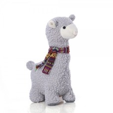 Plush Llama 30 Cm - With Gray Embroidered Cactus