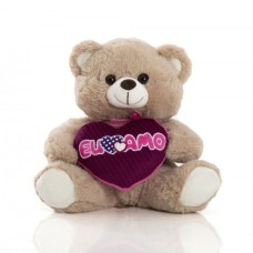 25 Cm Teddy Bear - Lizzie With Heart I Love You Desert