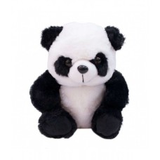 20 Cm Sitting Panda Teddy Bear - Black Puppy