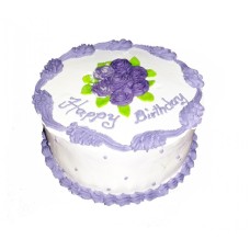 Purple Rose Round Cake
