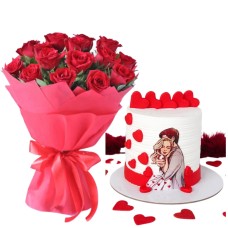 Be mine 3D Cake & Flowers