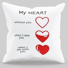 How My Heart Without You Personalized Cushion