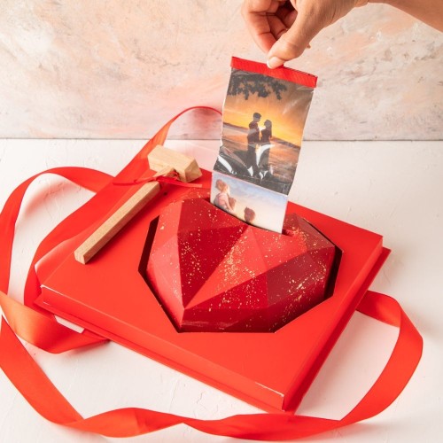 Surprise Pulling Pinata - Red Chocolate Heart