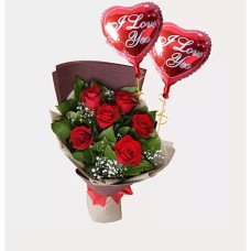 Win a Heart Red Roses & Balloons