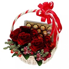Flowers & Chocolate Basket for MOM