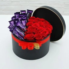 Red Roses & Dairy Milk Chocolate Box