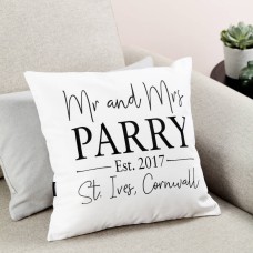 Mr and Mrs Personalized Pillow Cushion