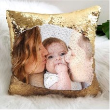 Mermaid Magic Personalized Cushion Gold