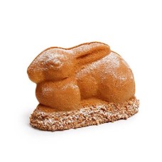 Almond Sponge Bunny with Hazelnut Brittle, serves four