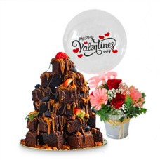 Valentine Stacked of Love – Fudgy Chocolaty Brownies
