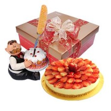 Purply Strawberry Cheese - Cake