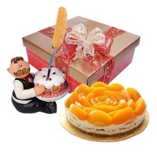 Purply Peach Rich Cheese - Cake