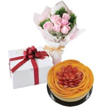 Berry Peachy Mango Cheese, Vegetarian - Cake