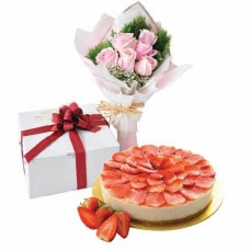 Strawberry Cheese, Vegetarian - Cake