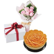 Peachy Mango Cheese, Vegetarian - Cake