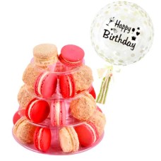 Pink Lady French Macaron Tower