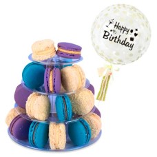 Royal Blue French Macaron Tower