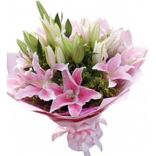 Premium Forever Lillia - 6 Stalk Lilies Flower Bouquet