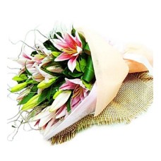 Glorious Lilla - 3 stalks Lilies Flower Bouquet