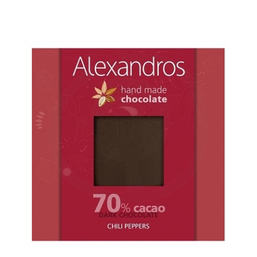 3 Handmade dark chocolate with chili pepers from Attica 