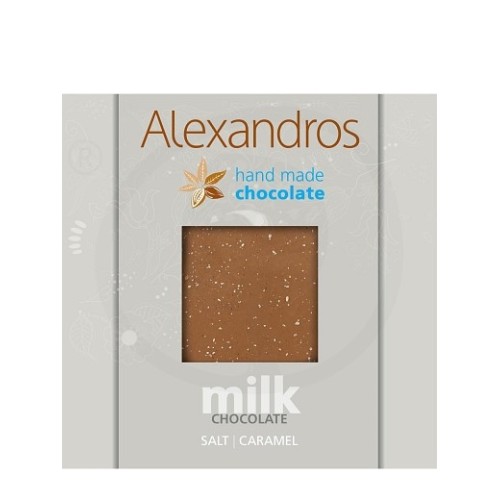3 Handmade milk chocolate with crispy caramel & salt from the Himalayas, from Attica 