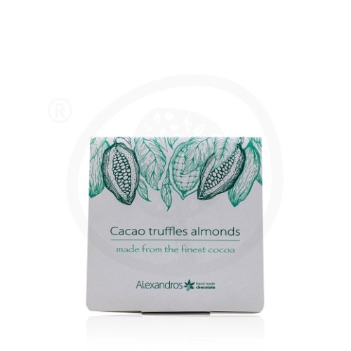 3 Handmade cacao truffles with almonds from Attica 