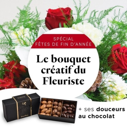 Creative bouquet from the florist & Chocolate almonds (Normal)